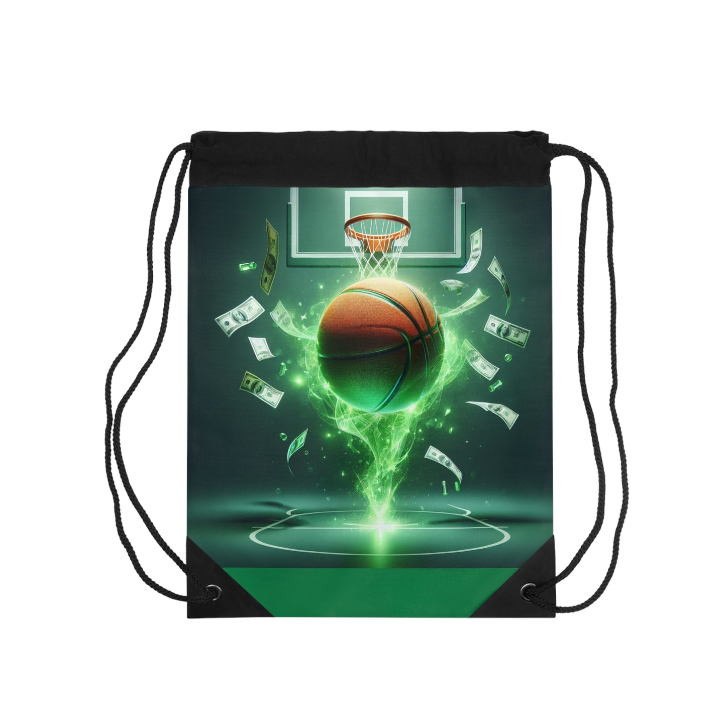 Basketball Money Drawstring Bag