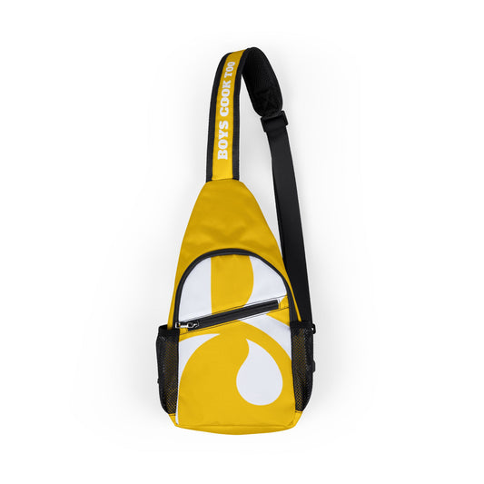 Stylish Crossbody Firm Nylon Bag - Yellow