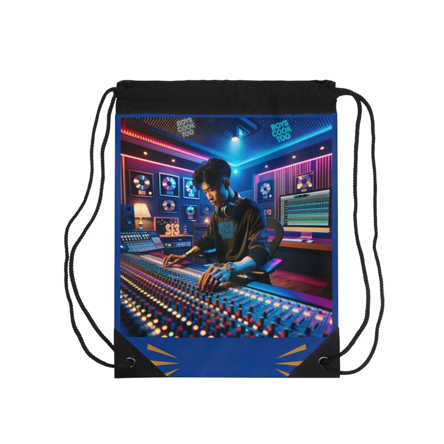 Music Production Studio Drawstring Bag