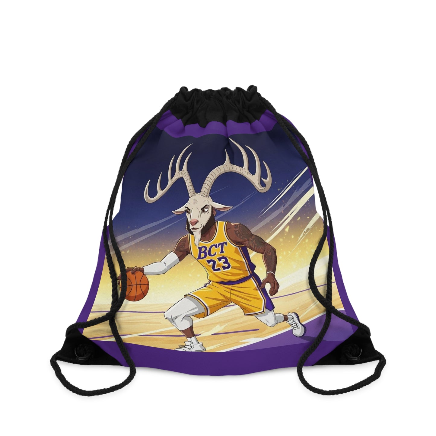 Basketball Goat Vibes Drawstring Bag