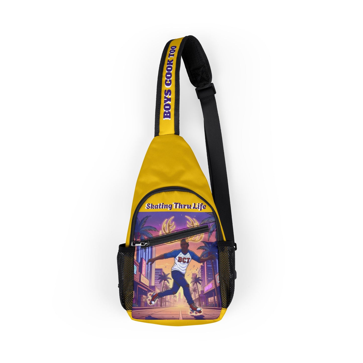 Skating Thru Life Crossbody Nylon Bag