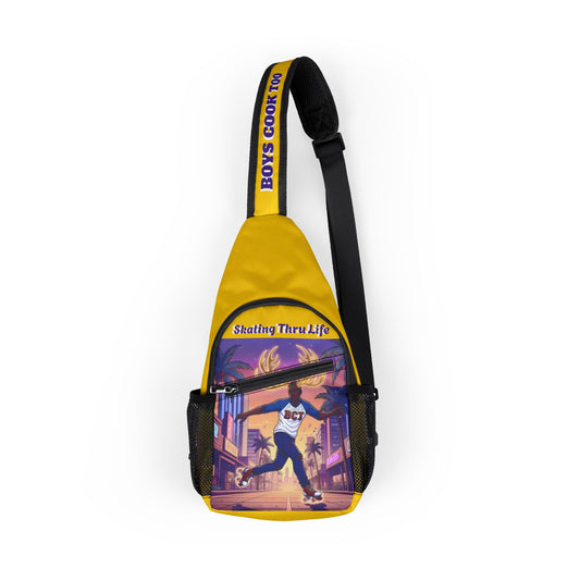 Skating Thru Life Crossbody Nylon Bag