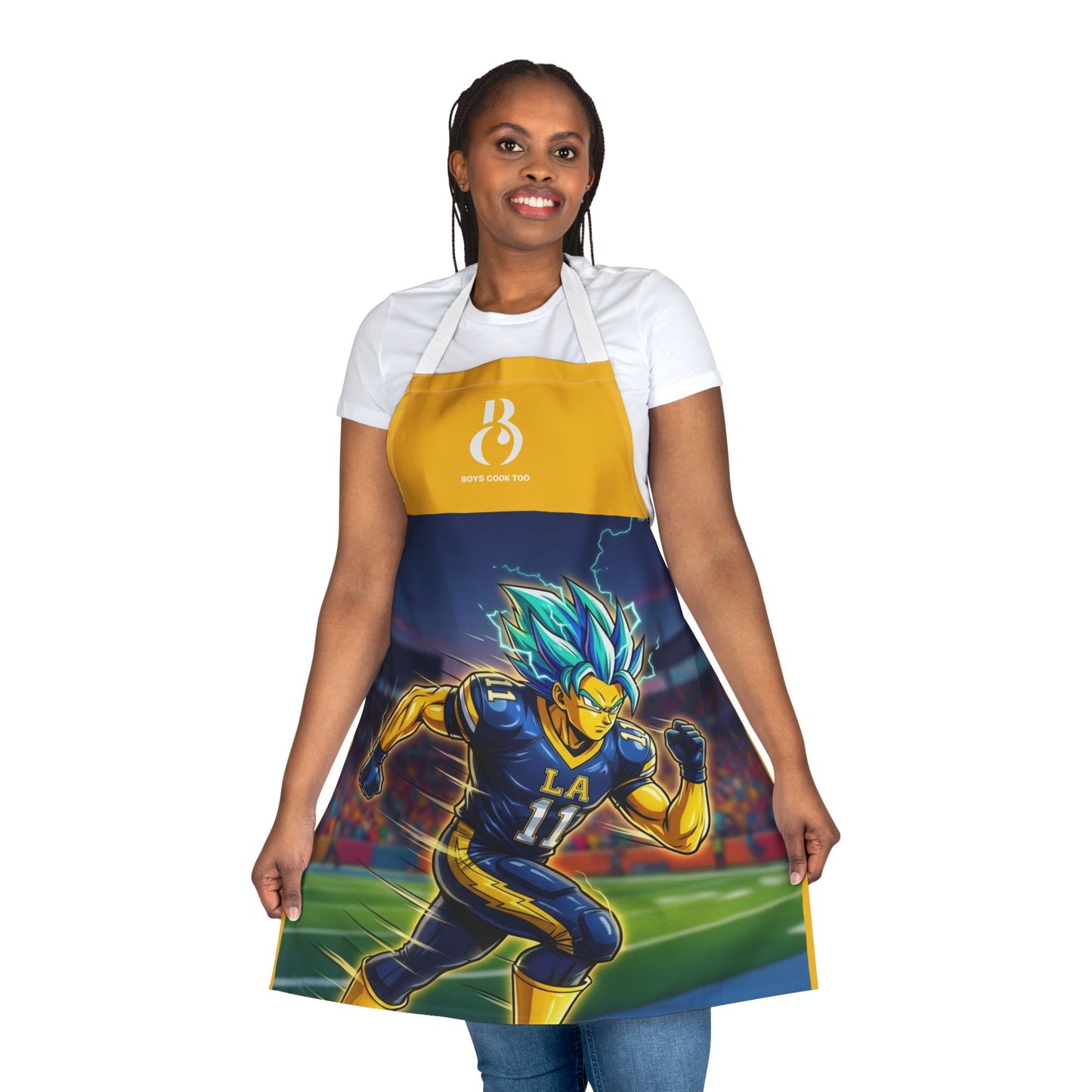 Football LA Superhero Chargers Fan Apron — Perfect for Game Day & BBQs