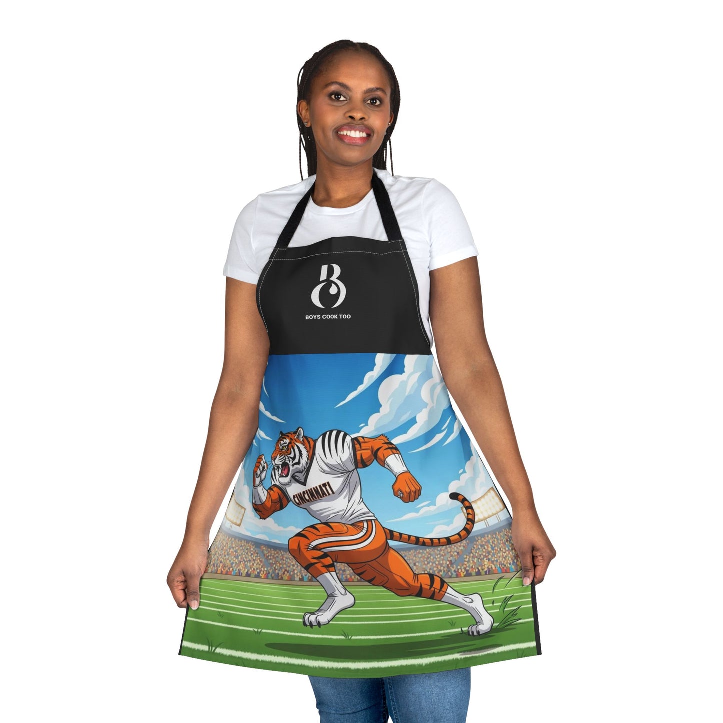 Football Tiger Player — Cincinnati Sports Fan Chef Apron