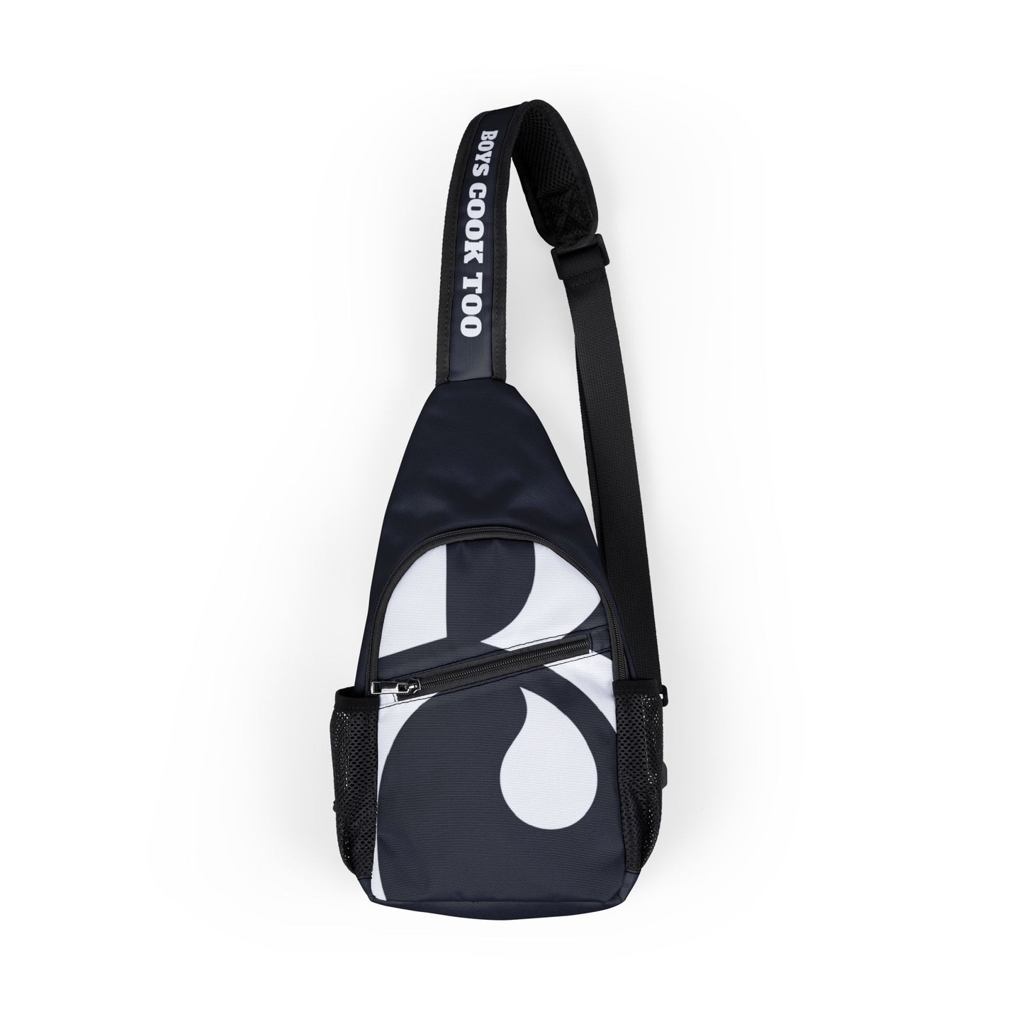 Stylish Crossbody - Firm Nylon Bag - Black