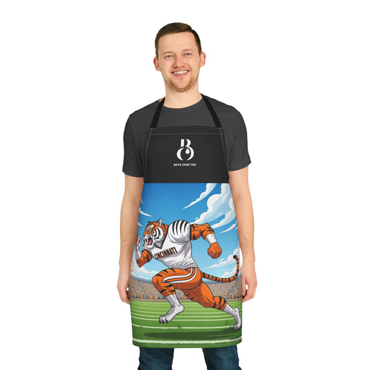 Football Tiger Player — Cincinnati Sports Fan Chef Apron