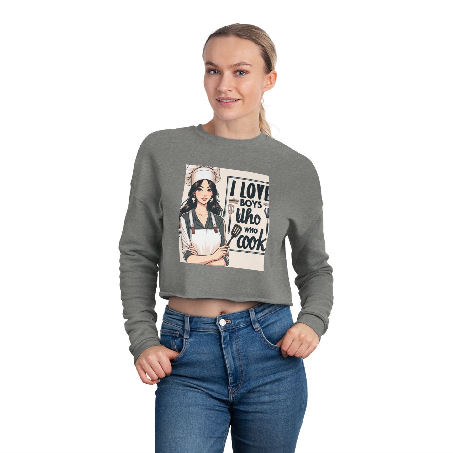 Darling Cropped Sweatshirt For Those Who Love Boys Who Cook