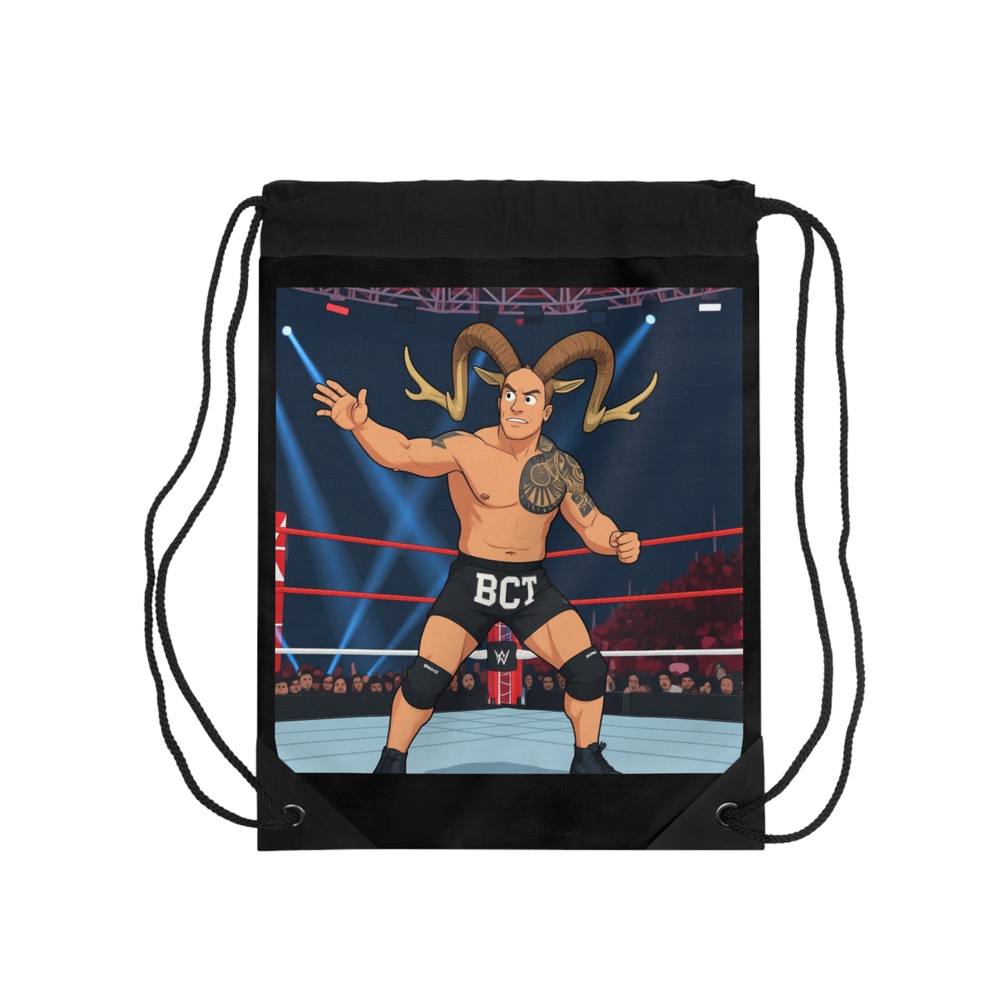 Wrestling Goat Vibes Drawstring Bag