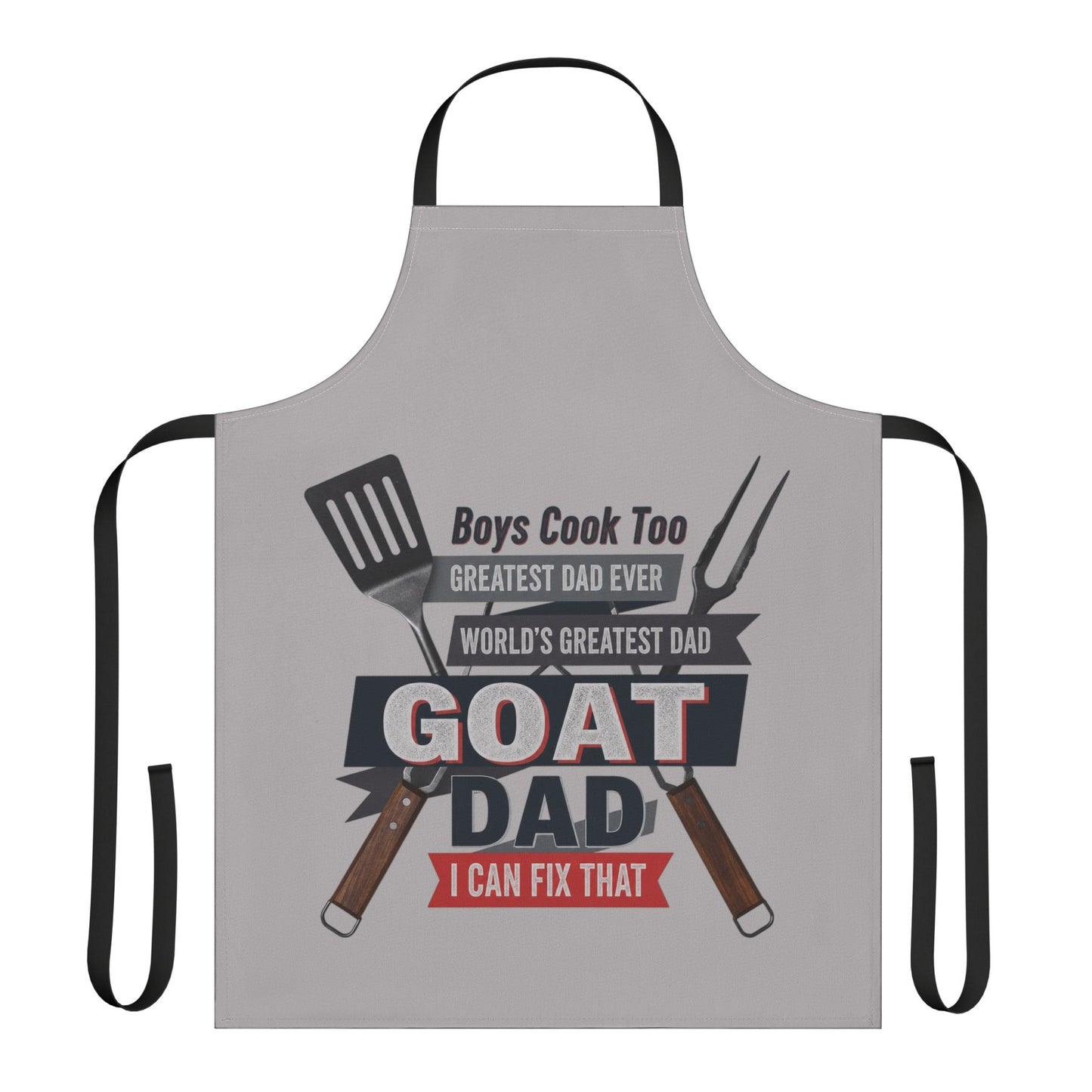 "I Can Fix That" Boys Cook Too BBQ Grill Gift Apron