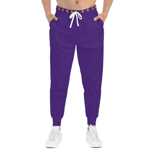 Athletic Joggers, Purple & Gold