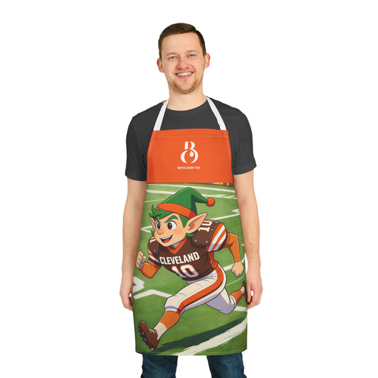 Cleveland Football Elf — Sports Fan Chef Apron