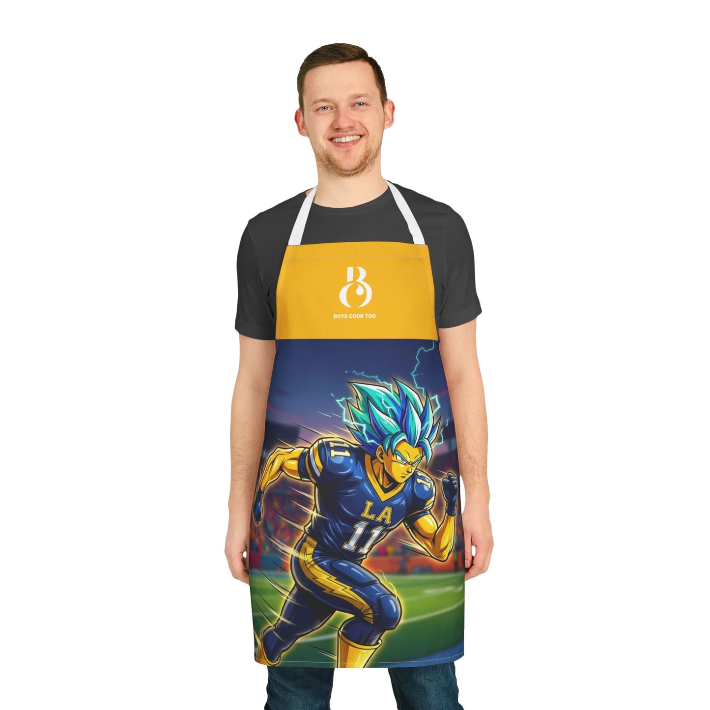 Football LA Superhero Chargers Fan Apron — Perfect for Game Day & BBQs