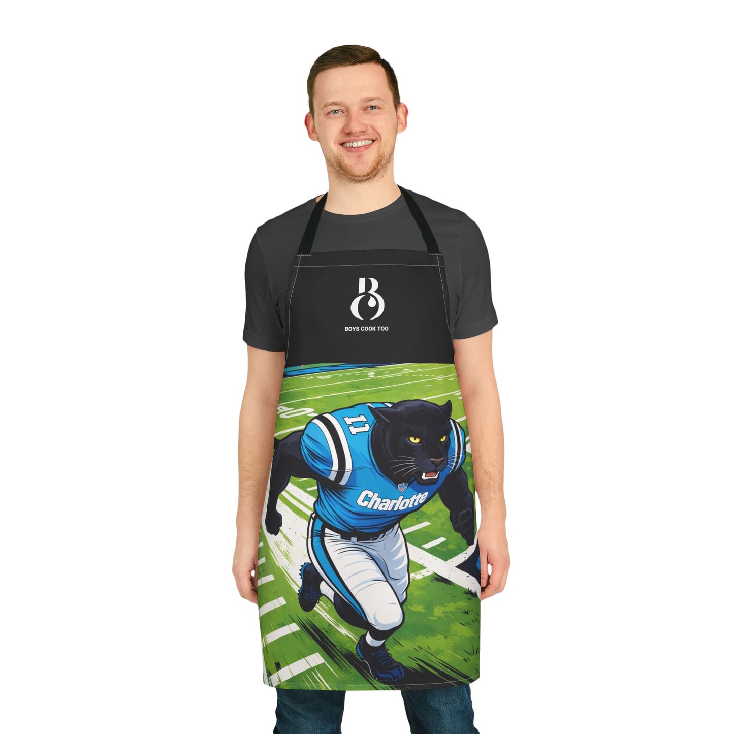 Football Panther Apron — Charlotte Team - great for Cooking