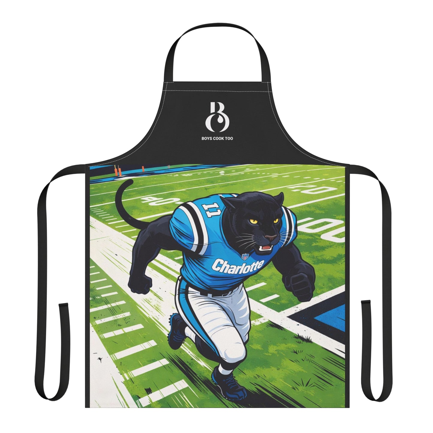 Football Panther Apron — Charlotte Team - great for Cooking