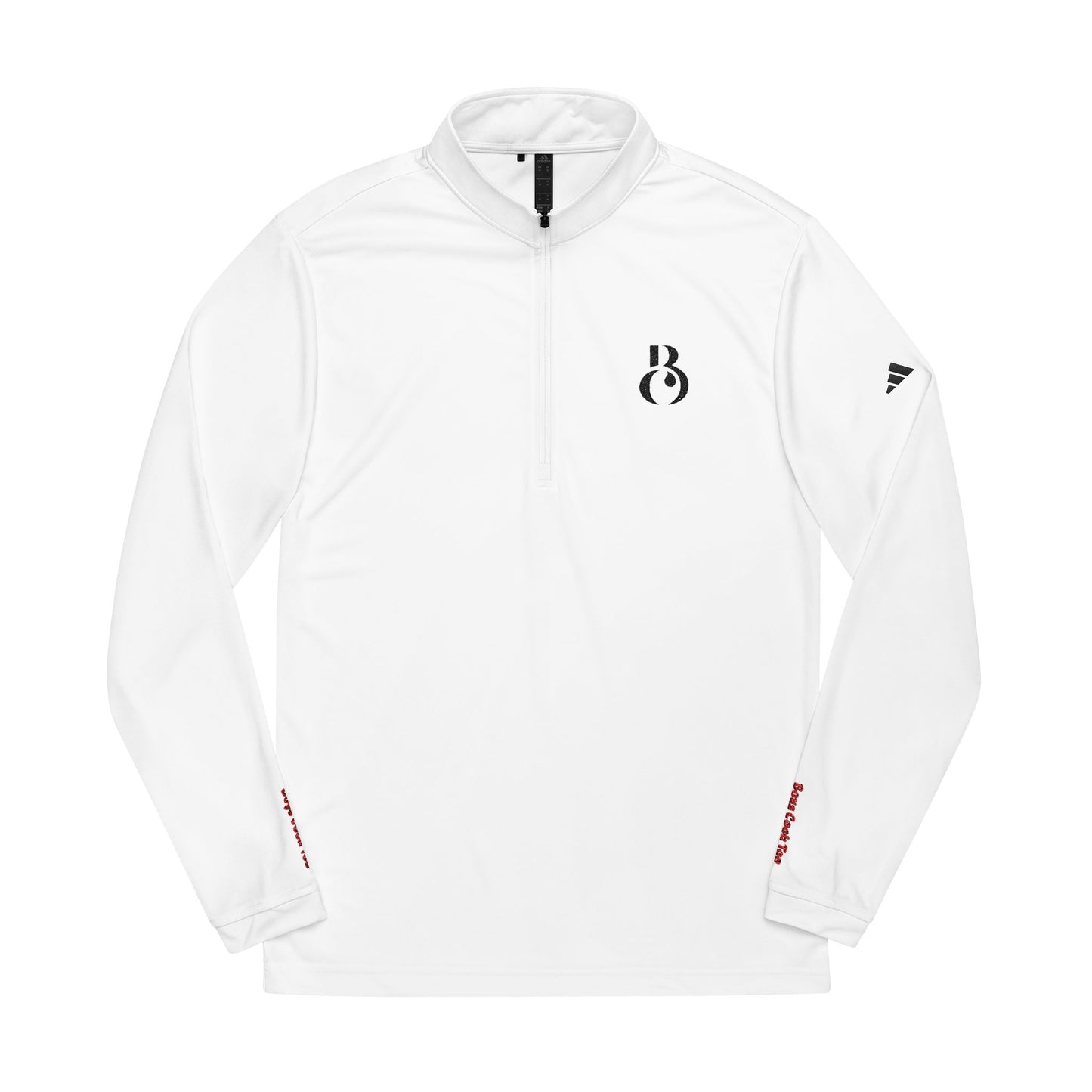 'Boys Cook Too' Quarter-Zip adidas – Embroidered Pullover