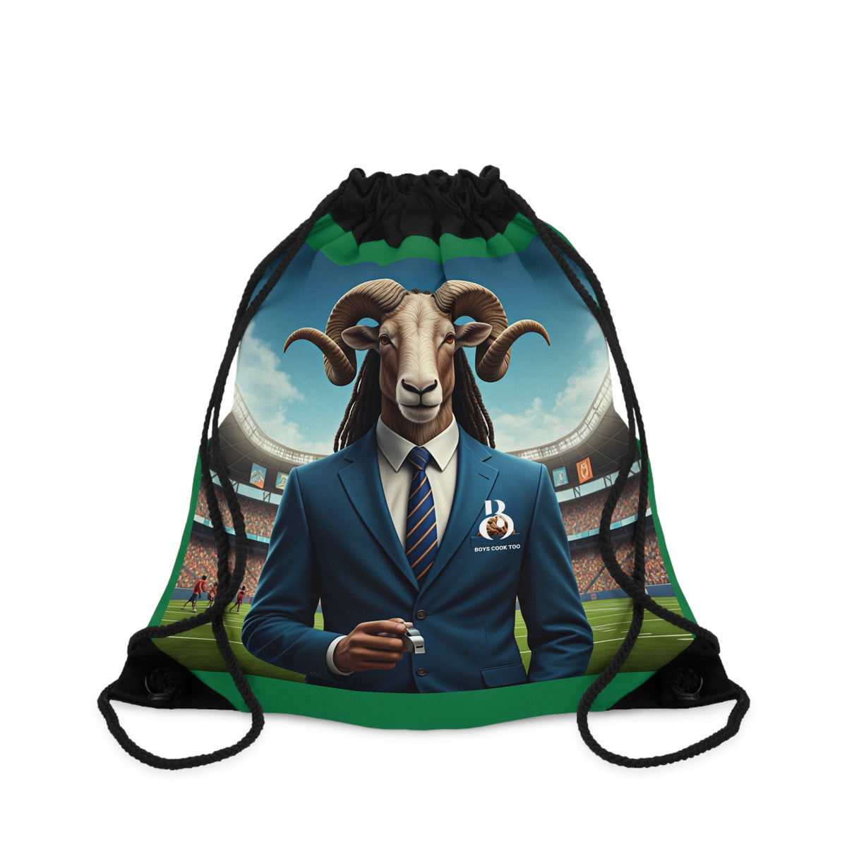 Goat Coach Drawstring Bag