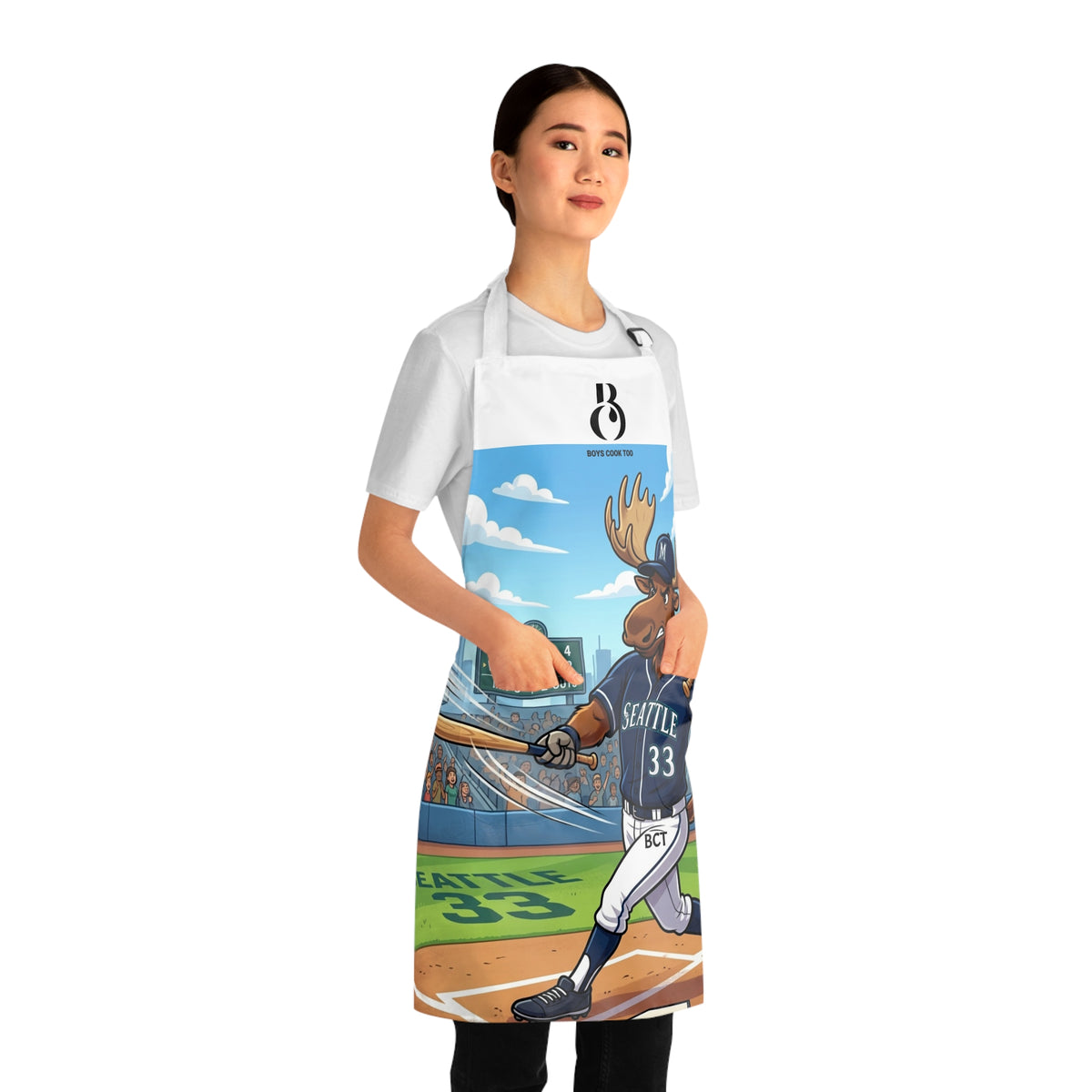 Seattle Sports Baseball Chef Apron for Game Day & Grilling