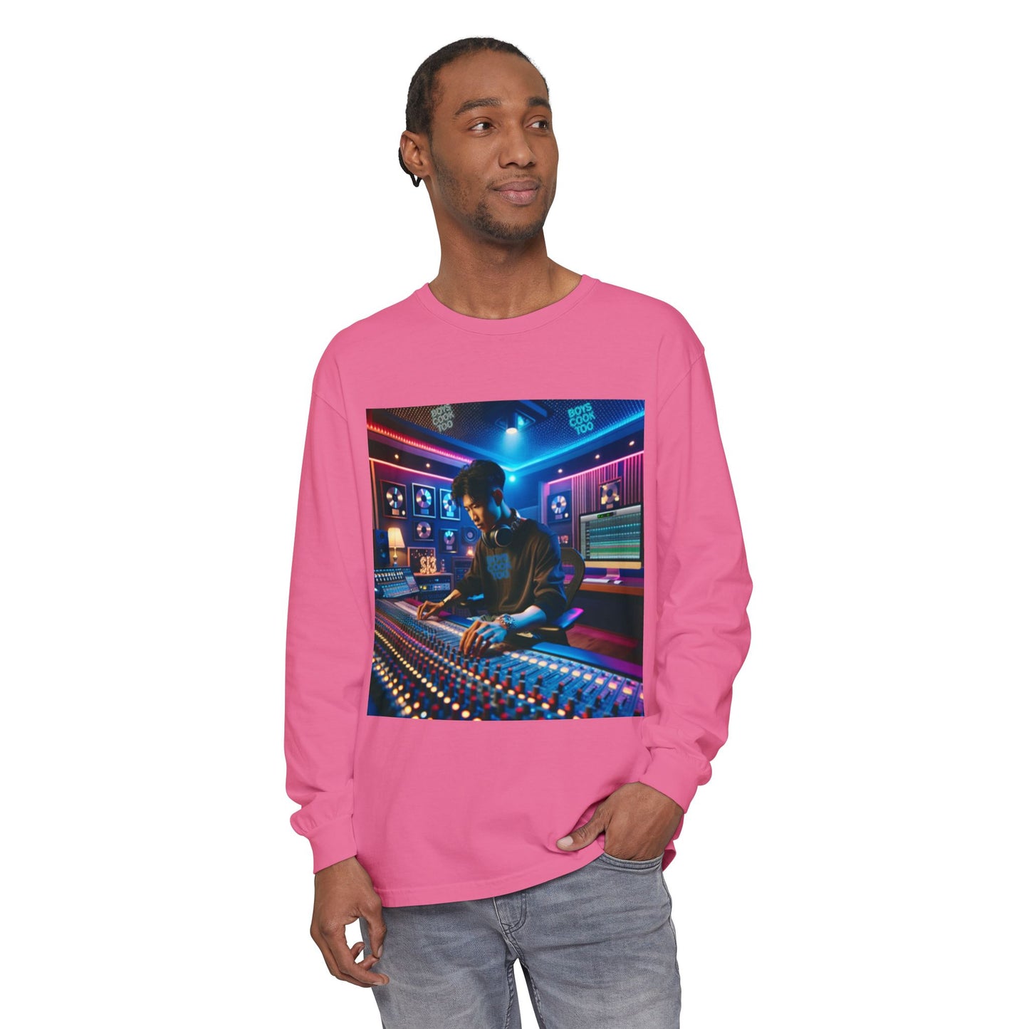 Music Producer Shrug - Studio Vibes Long Sleeve Shirt