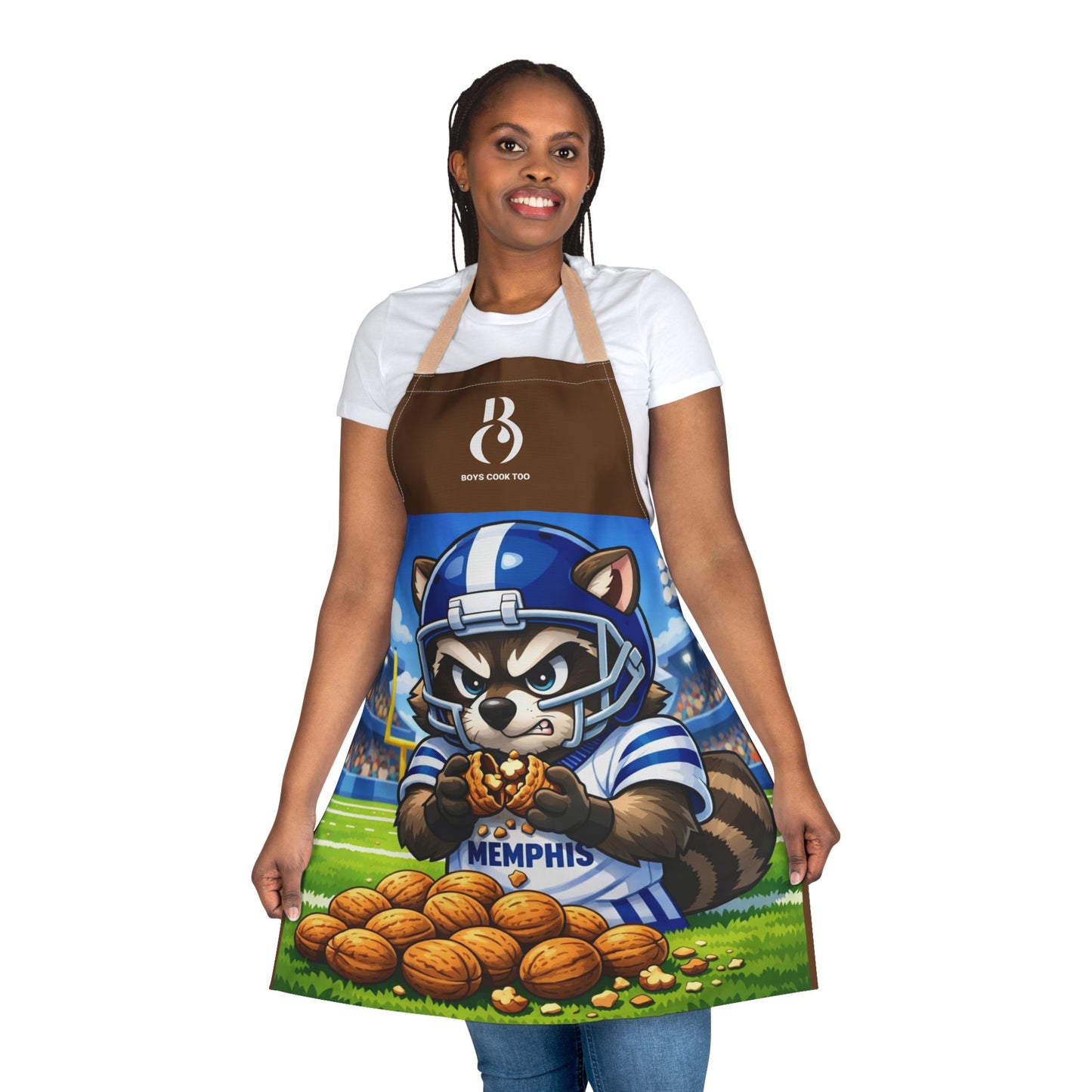 Memphis Football Raccoon BBQ Cooking Apron