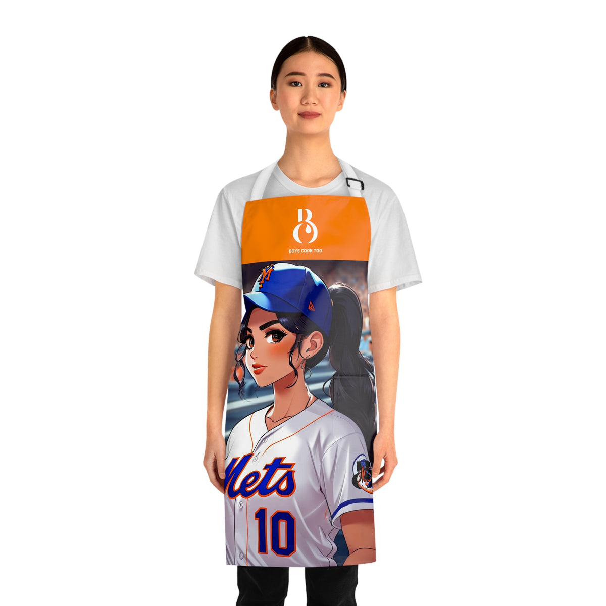 Baseball Cute Mets Girl Game Day Cooking Apron