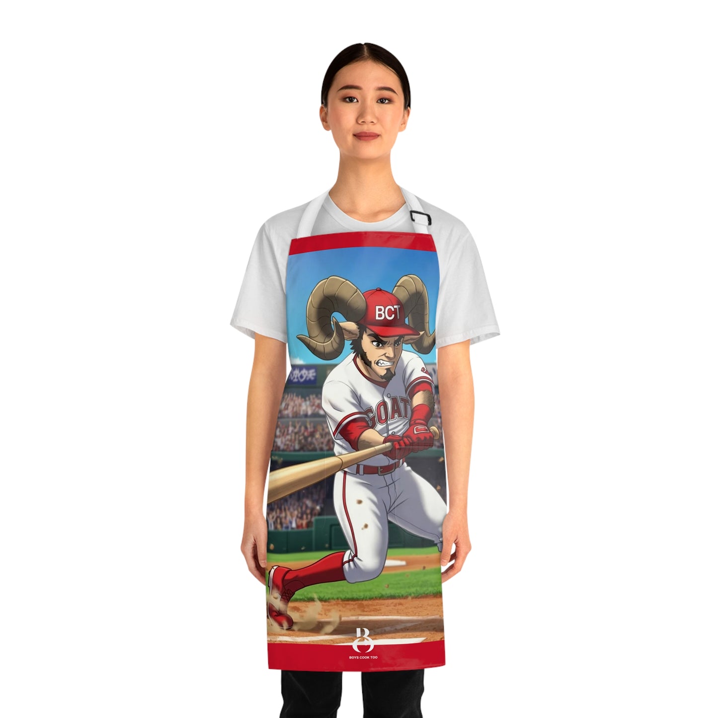 Goat Baseball Batter Ballpark Apron