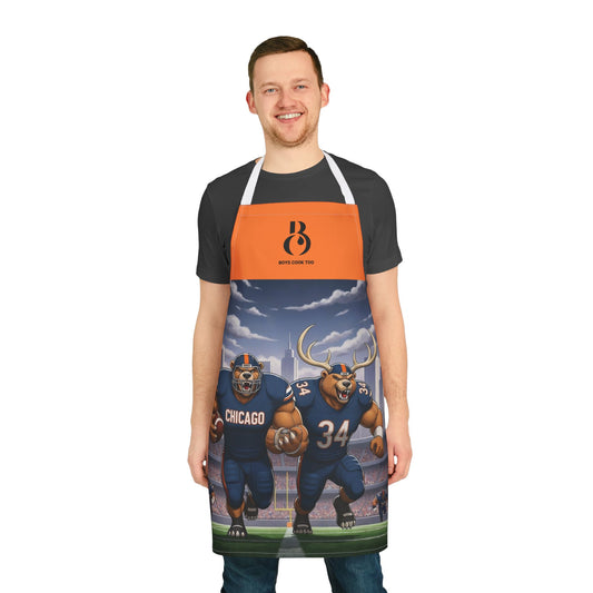 Chicago Football Grizzly Bears Stadium Game Day Cooking Apron