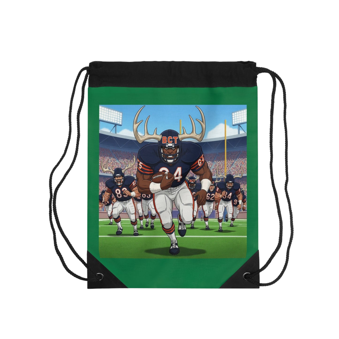 Football Goats Durable Drawstring Bags