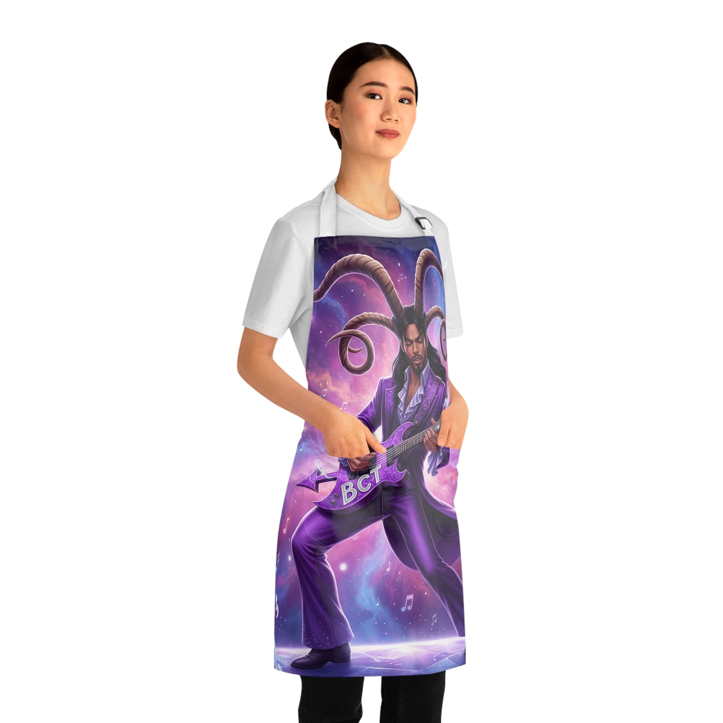 Purple Musical Goat Guitarist Apron