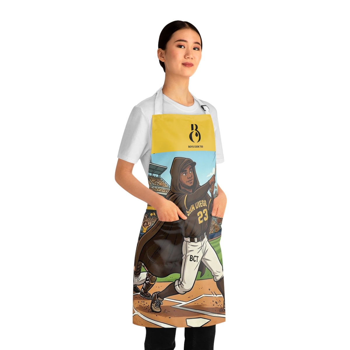 Baseball Batter with Cape Sports Cookout Apron