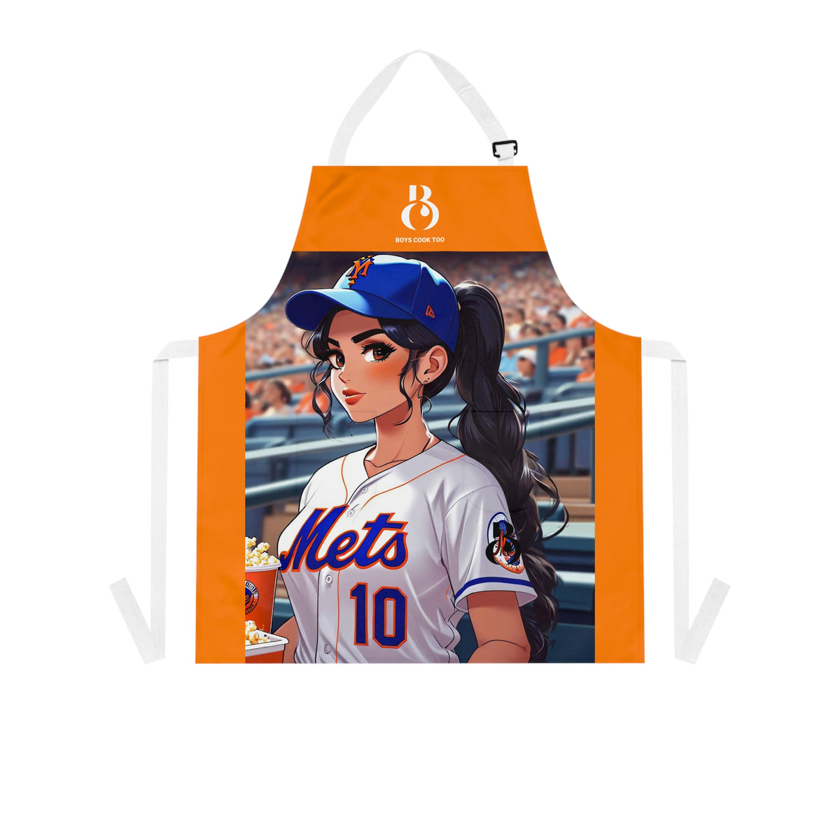 Baseball Cute Mets Girl Game Day Cooking Apron