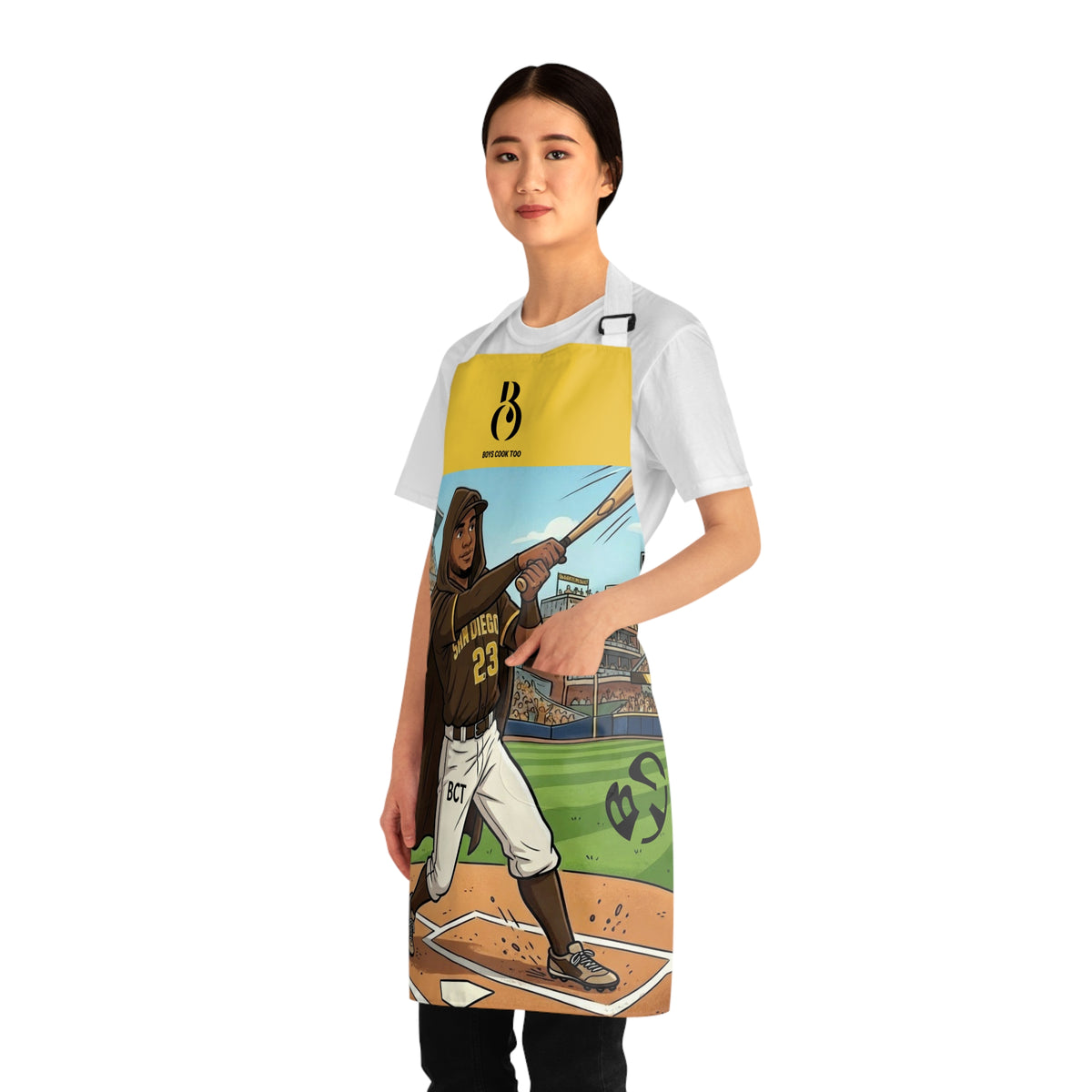 Baseball Batter with Cape Sports Cookout Apron