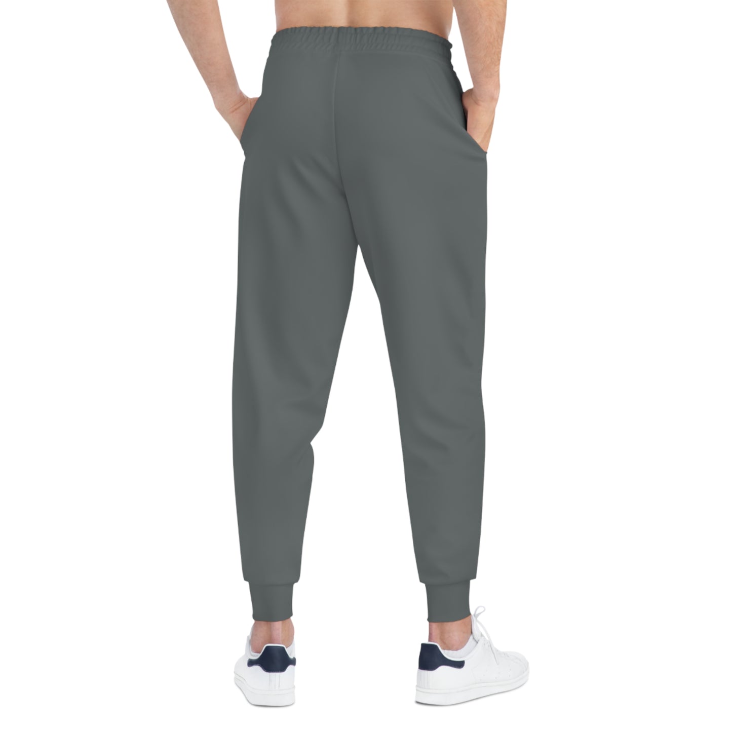 Double Layer Insert Pockets Athletic Joggers, Grey