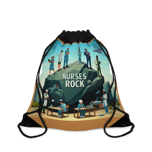 'Nurses Rock' Extremely Durable Drawstring Bag