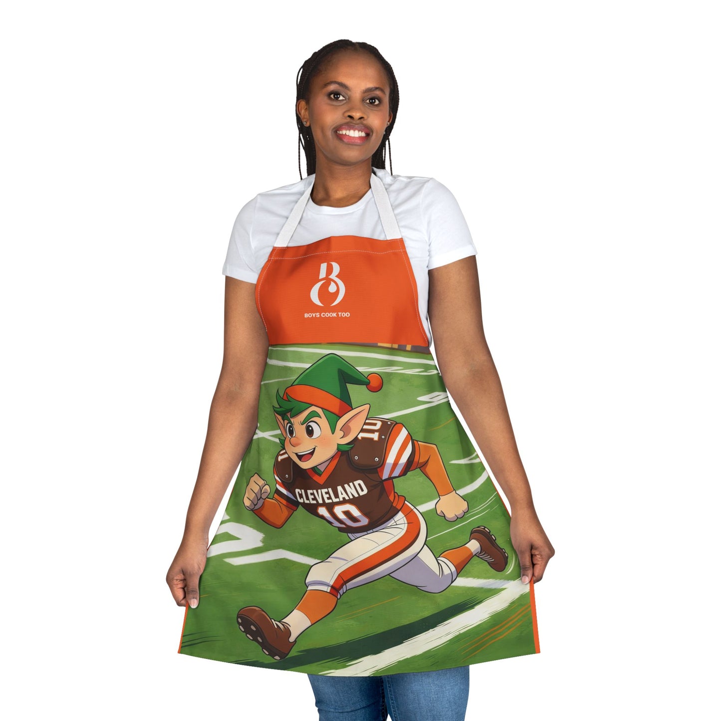 Cleveland Football Elf — Sports Fan Chef Apron