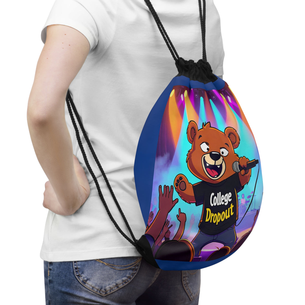 Music Producer Shrug Extremely Drawstring Bag