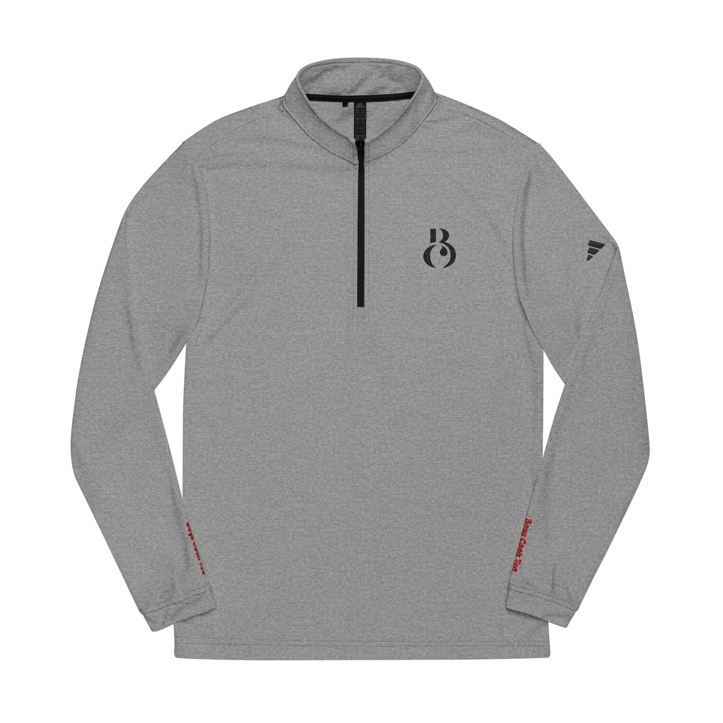 'Boys Cook Too' Quarter-Zip adidas – Embroidered Pullover