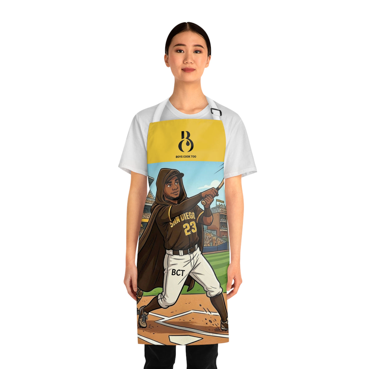Baseball Batter with Cape Sports Cookout Apron