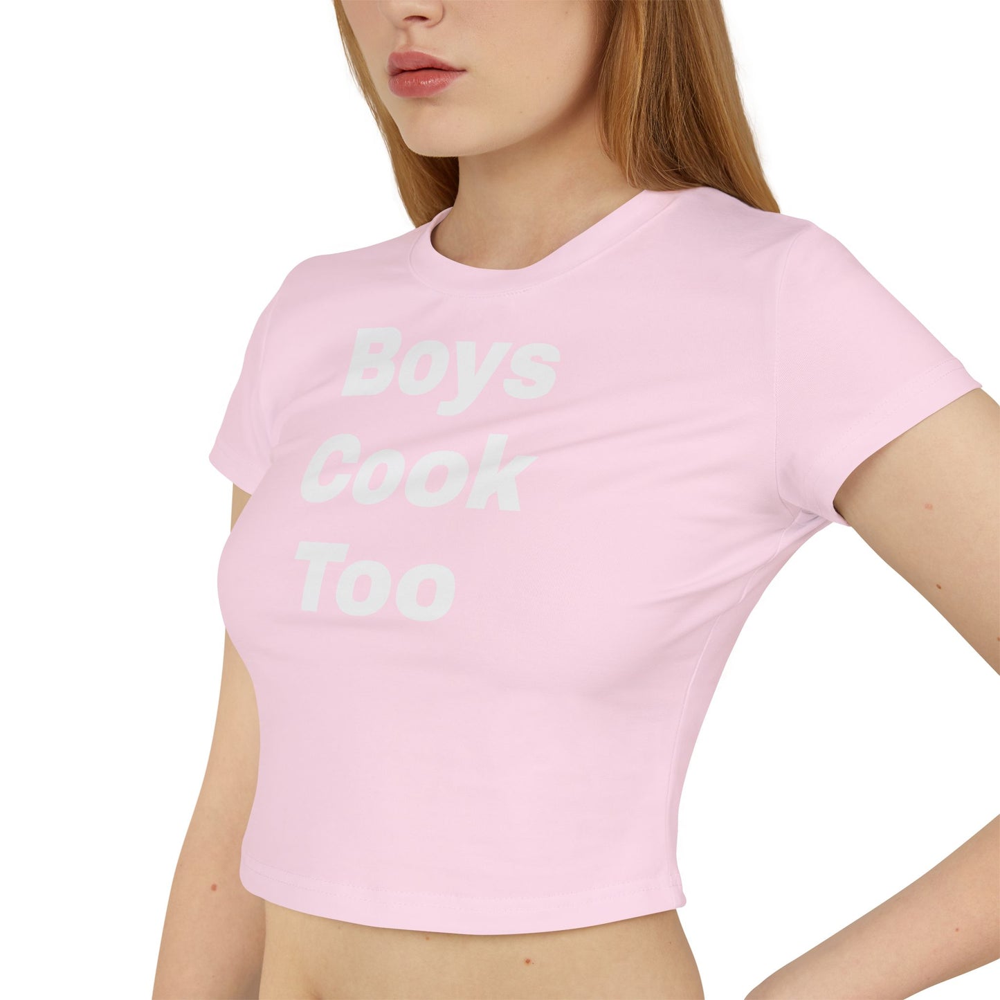Crop Casual Tee, Perfect for Food Lovers
