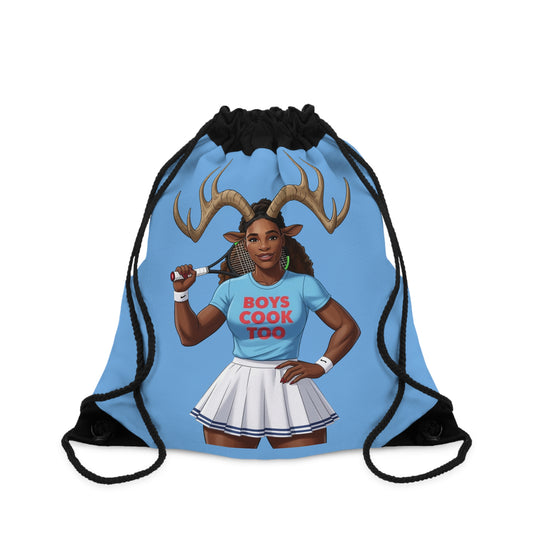 Boys Cook Too Tennis Goat Drawstring Bag