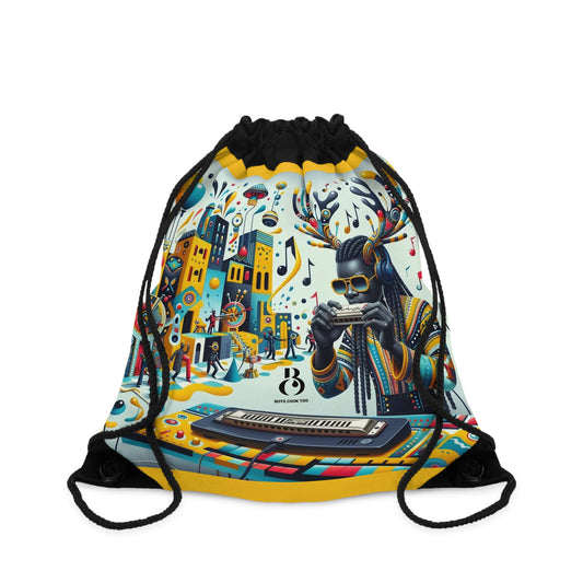 Harmonica Music Lovers Drawstring Bag
