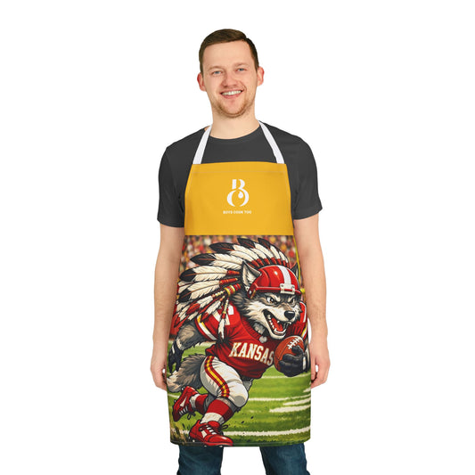 Kansas City Football — Chef Apron with Tribal Headdress Design