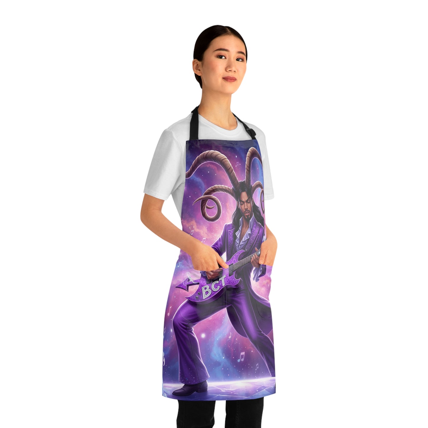 Purple Musical Goat Guitarist Apron