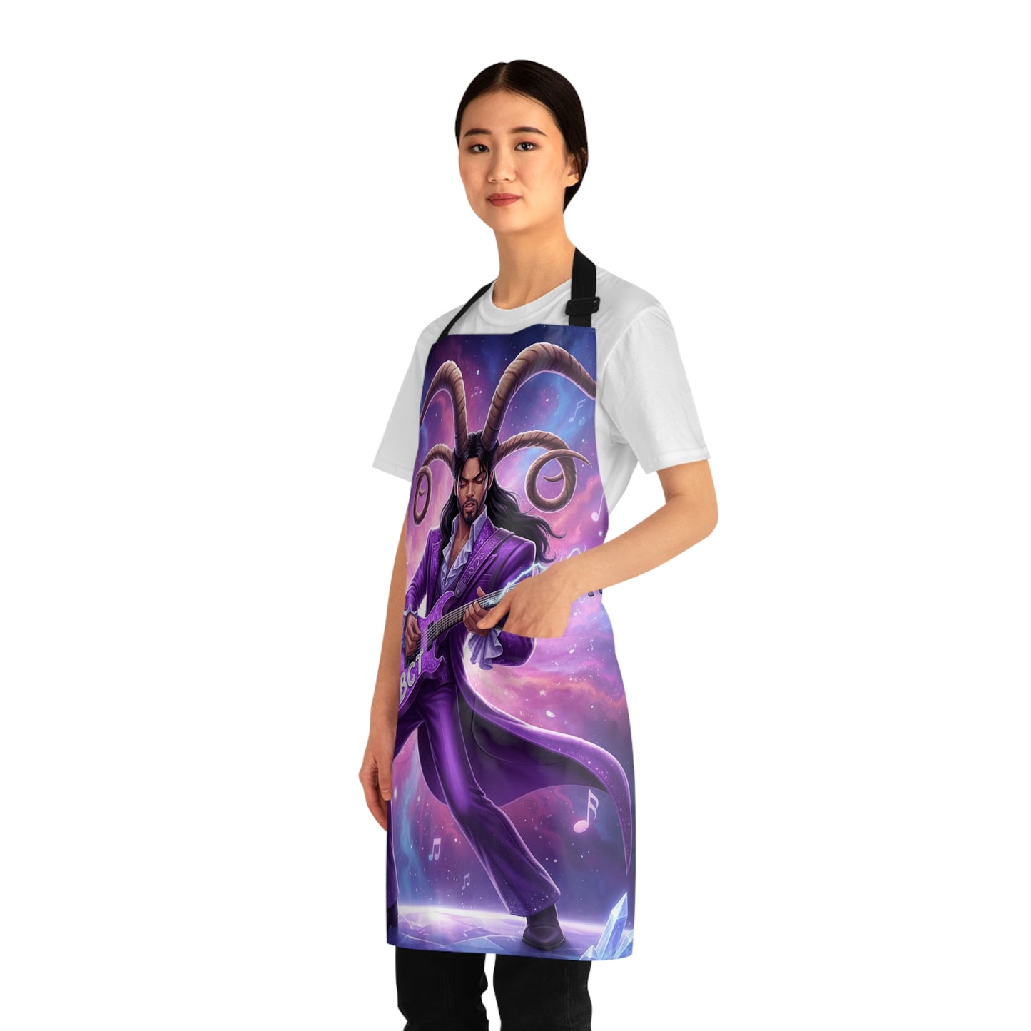 Purple Musical Goat Guitarist Apron