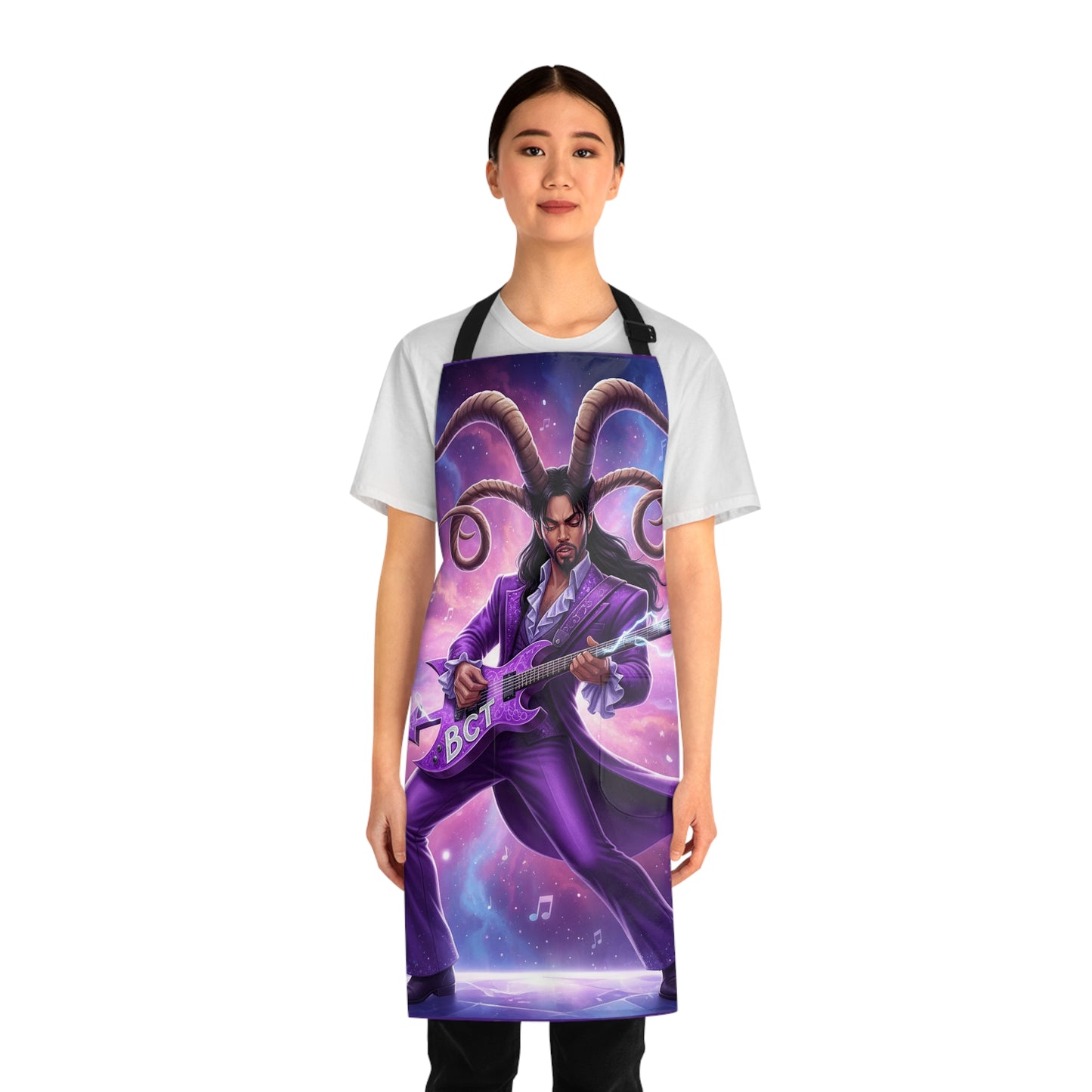 Purple Musical Goat Guitarist Apron